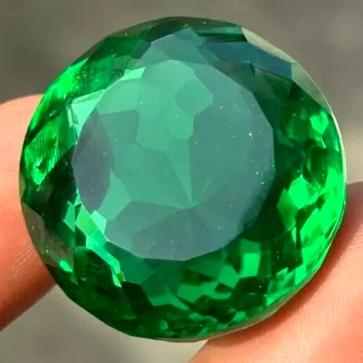 92.65 Ct. Large Green Colombian Emerald Round Cut Loose Gemstone Gift for Women - Image 4 of 4