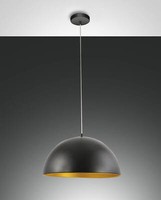 Fabas Luce Pendelleuchte Dingle E27 Ø400Mm Schwarz, Made In Italy