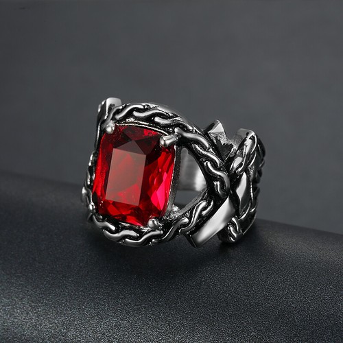 Vintage Mens Silver Stainless Steel Gothic Viking Skull Biker Rings Jewelry 7-15 - Picture 13 of 33