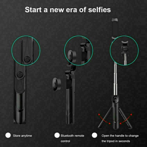 Retractable Selfie Stick Bluetooth Remote Control Mobile Phone Holder Tripod - Picture 9 of 12
