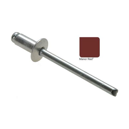 Qty 4000 Dome Rivet 73 AS 4-4 MANOR RED / HERITAGE RED Colorbond 3.2mm ...
