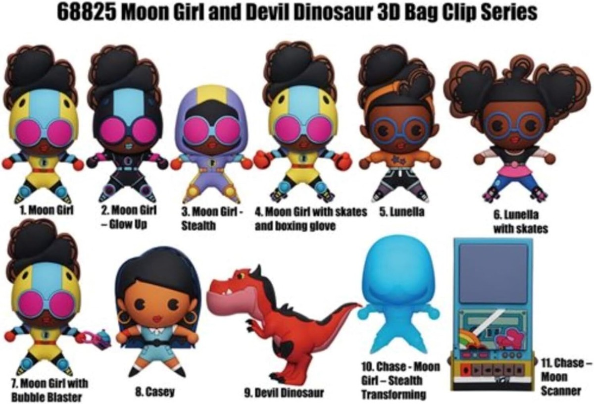 NEW* Moon Girl and Devil Dinosaur: 3D Foam Collectible Bag Clip (1