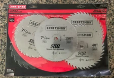NEW Craftsman 5 pc Steel Circular Saw Blade Set New Old Stock Plywood
