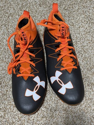 Mens Black & Orange Under Armour Nitro Football Cleats Shoes Sports Size 16 Men Under Armour Nitro Football Cleats Rare Black Orange  main image 4