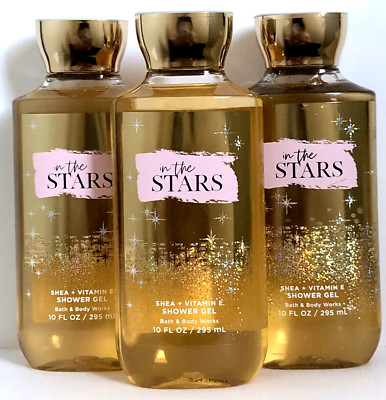 Bath & Body Works In The Stars Shower Gel Shea & Vit E Set of 3 Bottles