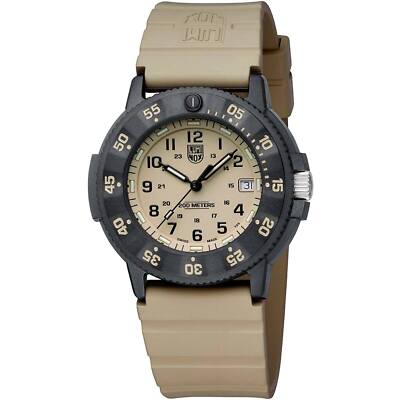 Luminox Men's Watch Navy SEAL Quartz Beige Dial Silicone Strap XS.3010.EVO.S
