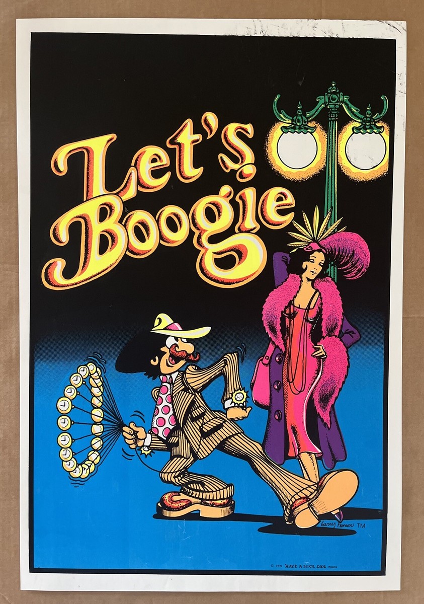 Vintage Original 1971 Let's Boogie Poster Garry Hanson 70s