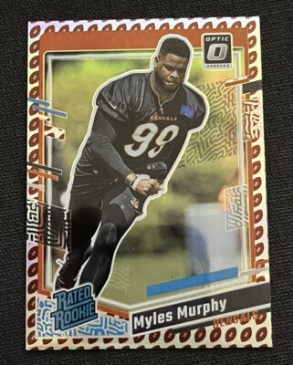 2023 Donruss Optic Preview Myles Murphy Football Emojis SSP #320 Rated Rookie