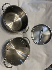 Melissa  Doug Let's Play House Stainless Steel Pot, Lid and Colindar Play Set