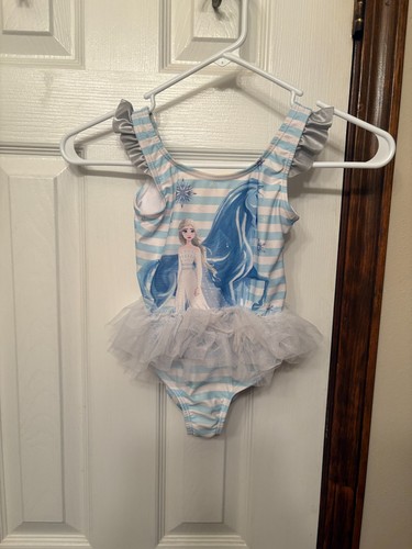 Costume da bagno tutù Disney Frozen II Elsa bambina pezzo unico taglia 4T