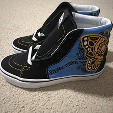 VANS Mujer Talla 5 Sk8-Hi Mariposa Día De Los Muertos Zapatos Tenis NUEVO