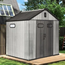 8X8FT Outdoor Storage Shed Outside Resin Shed Tool Shed For Bike Garden Patio