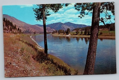 River Drive On Interstate 90 St Regis Montana 60s Vintage Postcard