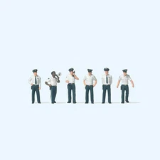 Preiser Kg 1/87 HO Scale United States US City Police (6) Hand Painted Figures