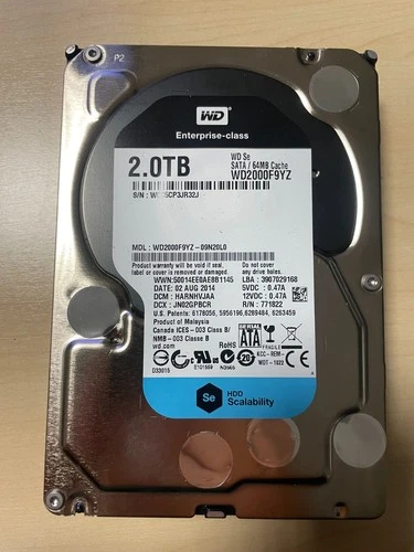 WD2000F9YZ-09N20L0 Western Digital 2TB 7200 RPM, 64MB Cache, 6Gb/s SATA