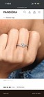 PANDORA 925 Sterling Silver Heart Cubic Zirconia Band Ring Size 7 — photo 5