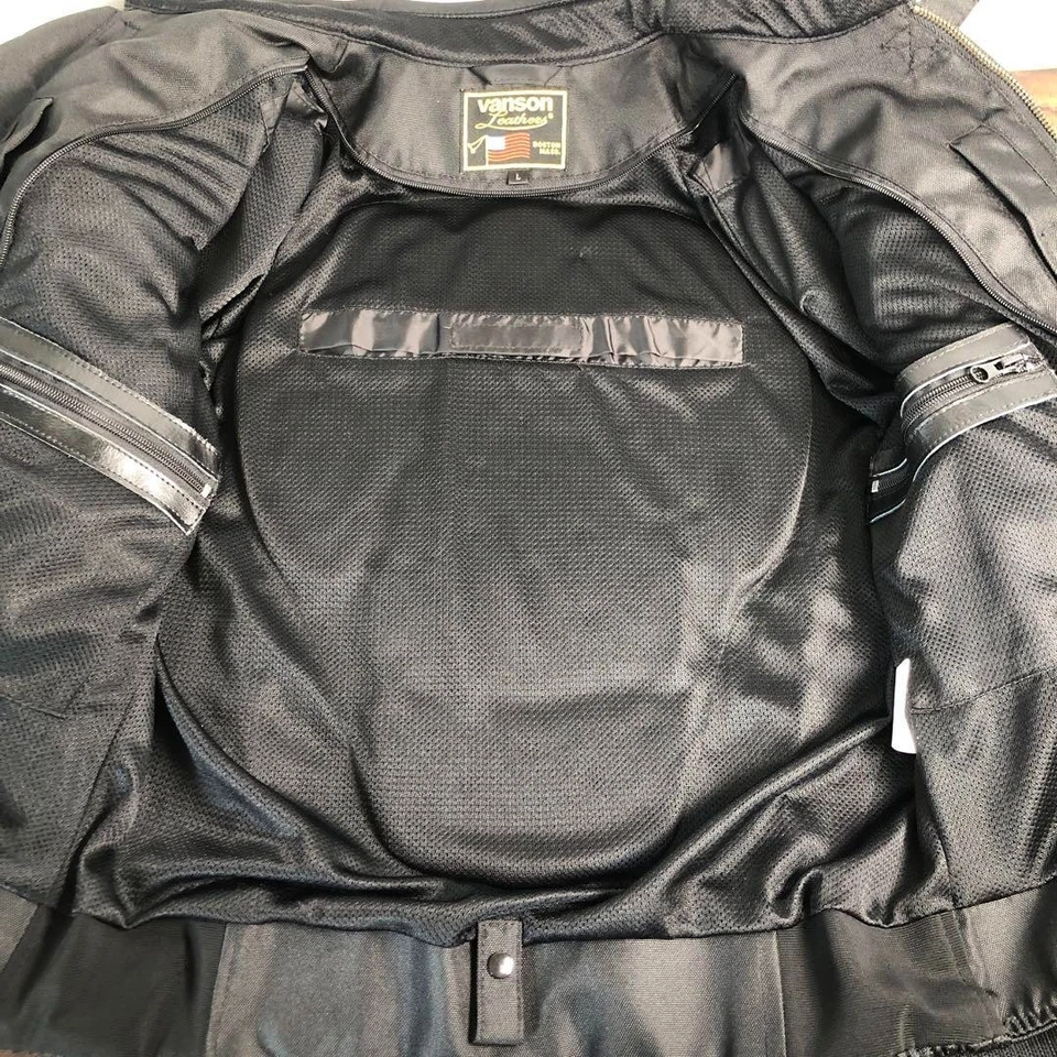 VANSON Motorcycle Mesh Riders Jacket with Protection Size L - Image 2 of 4