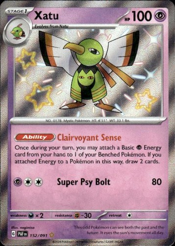 Pokemon Xatu Holo SV4a: Shiny Treasure ex 257/190 Near Mint NM Holo Rare