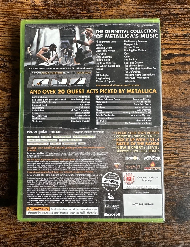 Guitar Hero Metallica Xbox 360 SEALED MINT NEW cheapest on eBay!  - Image 2 of 3