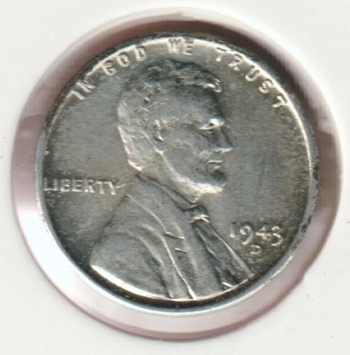 1943 WWII Lincoln Wheat Steel Penny Collectible US Collection Very Good USA Coin
