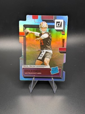 2022 Panini Donruss Brock Purdy (RC) Rated Rookie Press Proof Silver Die Cut /75