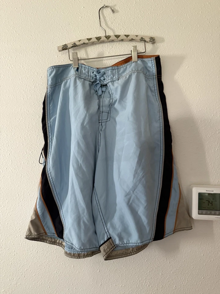Bañador Quiksilver Y2K Azul Naranja Completamente Forrado Cintura Elástica 32 Mediano Foto 2 de 3