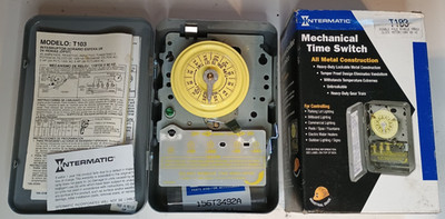 Intermatic 120V DPST 24 Hour Mechanical Time Switch (T103) NOS