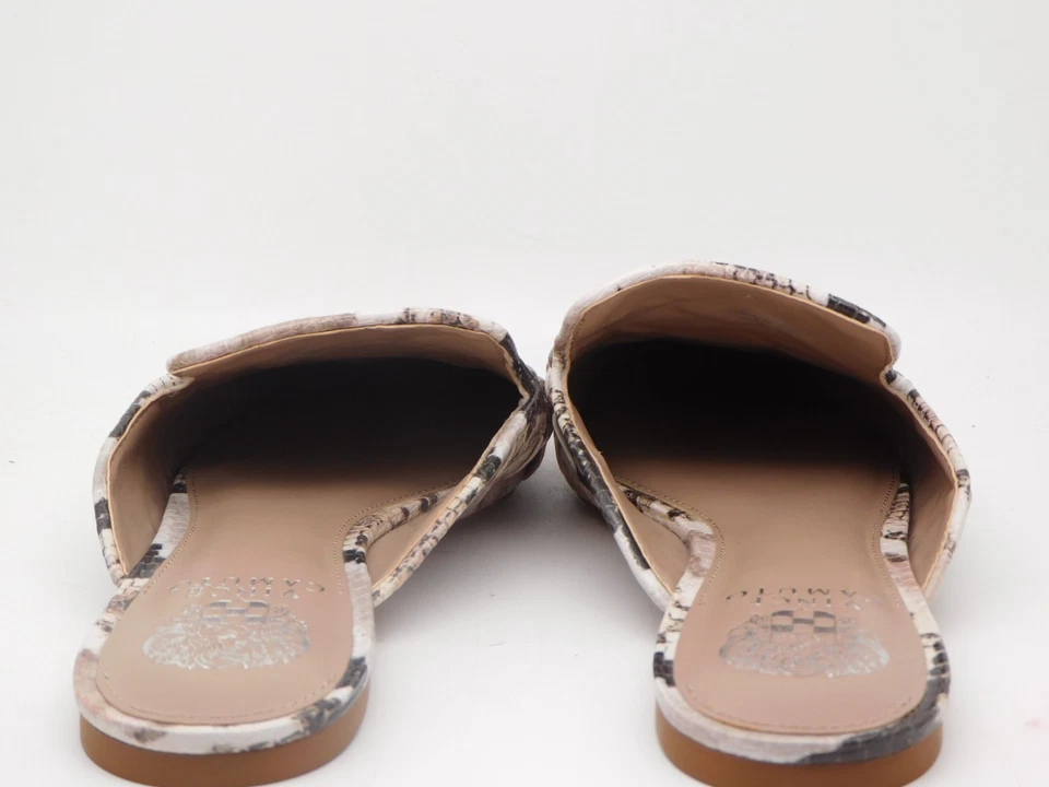Vince Camuto Lenja Calzado Mujer Cuero Estampado Animal Mules Tachonado EE. UU. Talla 8.5 Foto 4 de 4