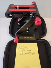 Andoer Flex Pan/Tilt Head Z Tripod Adjustable w/Bubble Level Camera Mount Case