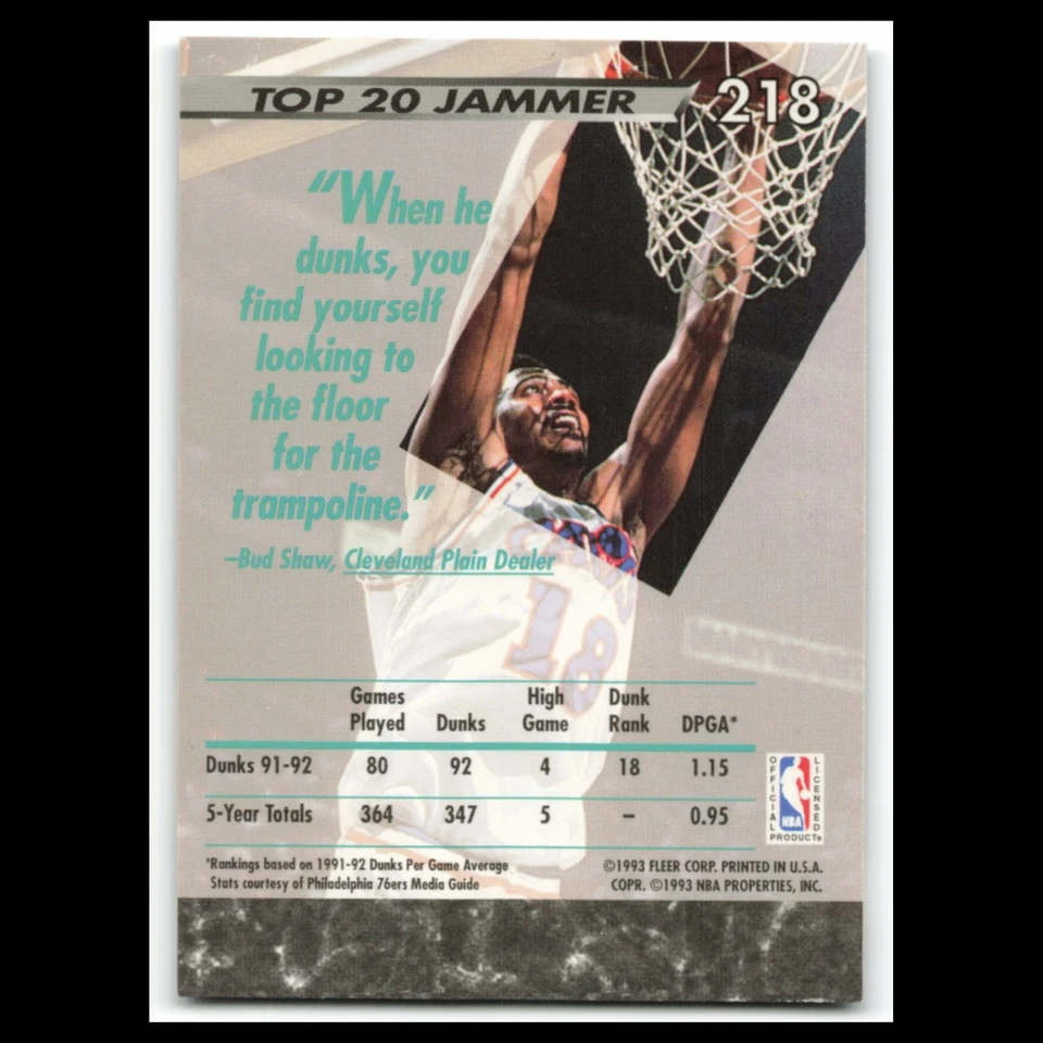 Tarjeta de baloncesto John Williams #20 1992 Fleer Ultra Cleveland Cavaliers NBA casi nueva Foto 2 de 3