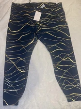 NWT Womens 3X Nike Icon Clash DM1565-460 Blue & Gold Running Tights