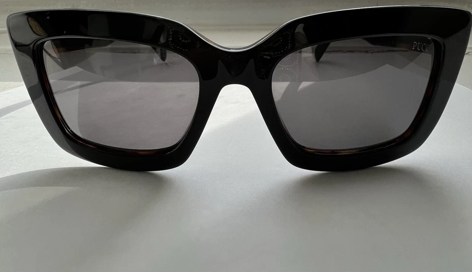 Gafas de sol cuadradas para mujer Emilio PUCCI 54 MM 🕶️ negras y marrones Foto 3 de 4