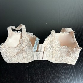 AUBADE Size 34D Rosessence Lace Underwire Half-Cup Bra in Peach HK04