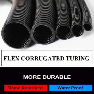 5/16'' 9/16'' 3/4'' 1inch wire Split Wire Loom Conduit Tubing Cable Flex Sleeve Lot