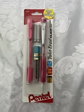 Pentel Twist-Erase side click + refills + 2 eraser refills 0.7mm Pink