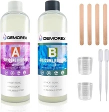 Silicone Mold Making Kit, Fast Cure Liquid Rubber for Resin, Candle, Soap Molds