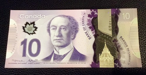 Canada $10 polymer FTN change over Bank Notes UNC. only 7,182 k printed - Foto 2 di 2