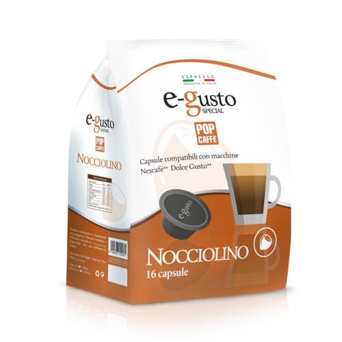 48 Capsule Pop Caffè E-GUSTO  Nocciolino compatibile Nescafè Dolce Gusto - Afbeelding 1 van 1