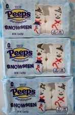 PEEPS Made in USA  (3-PACK)  White Marshmallow Snowmen (9 count)