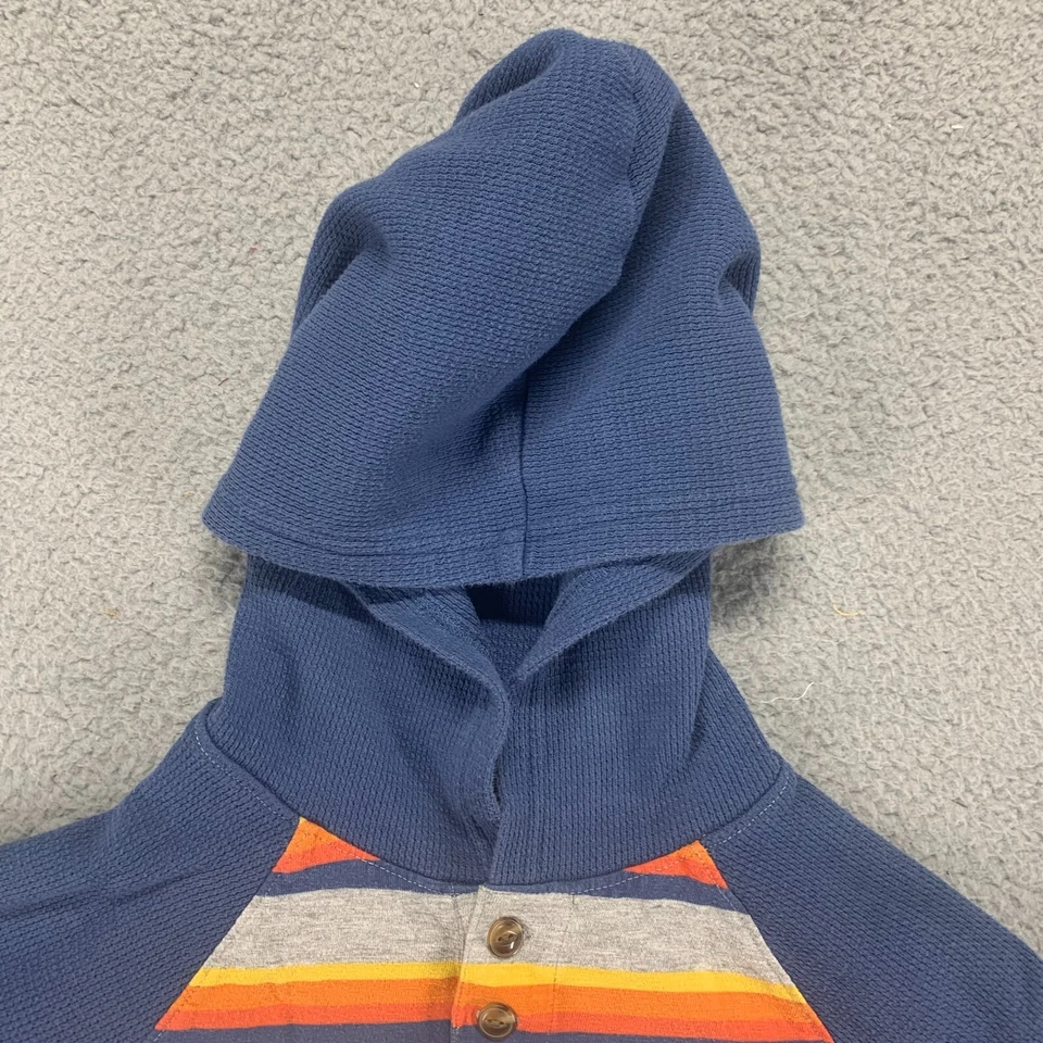 Suéter Lands End Niños Grande Azul Sudadera con Capucha Pullover Manga Larga Rayas Niños Foto 4 de 4