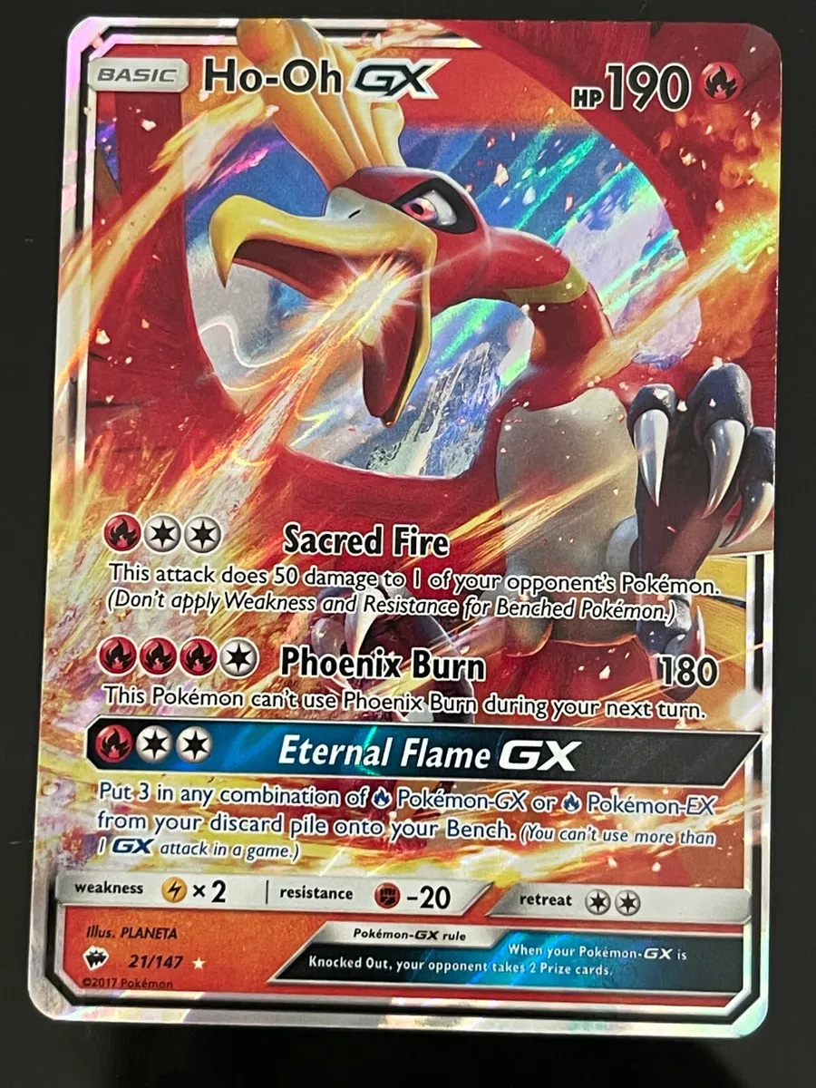 Ho-Oh GX - 21/147 Burning Shadows (Pokemon) Half Art Ultra Rare