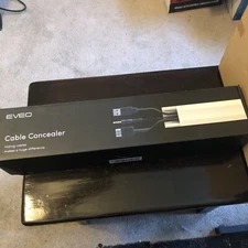 Eveo 150" Cable Concealer Cable White Matte