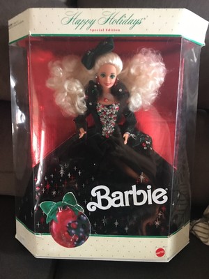 holiday barbies in box