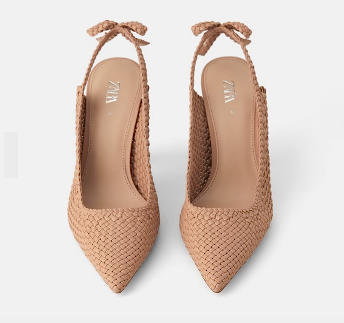 zara woven heels