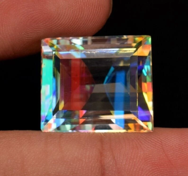 Mystic Quartz Natural Baguette Shape Rainbow Color 30 Ct+ Certified Loose Gems - Image 3 of 4