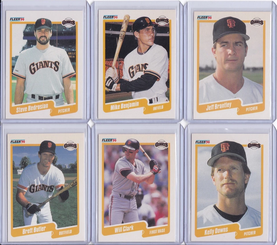 San Francisco Giants 1990 Fleer Baseball Team Set 26 Cards - Image 2 of 4