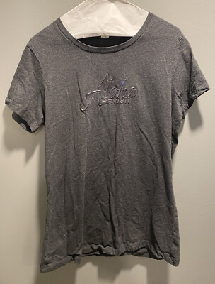 Super Trendy Gray Short Sleeve ''Aloha'' T-Shirt