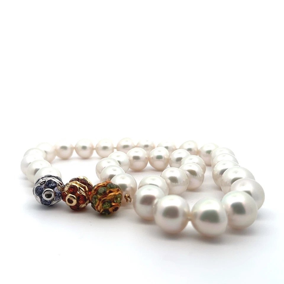 "Collar David Yurman Edición Limitada Perla Grande 18"" Hilo Múltiple Cierre 18K" Foto 4 de 4