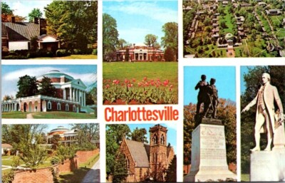 Vintage Postcard Views of Points Interest in Charlottesville Virginia VA    1315