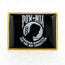 Pow-Mia Pin (Made in the USA) Approx: 1 x 3/4" Rare (Ships ASAP)